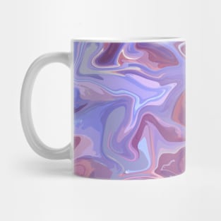 Fantasy Unicorn Silk Marble - Lilac Purple, Cornflower Blue, and Soft Pink Liquid Paint Pattern Mug